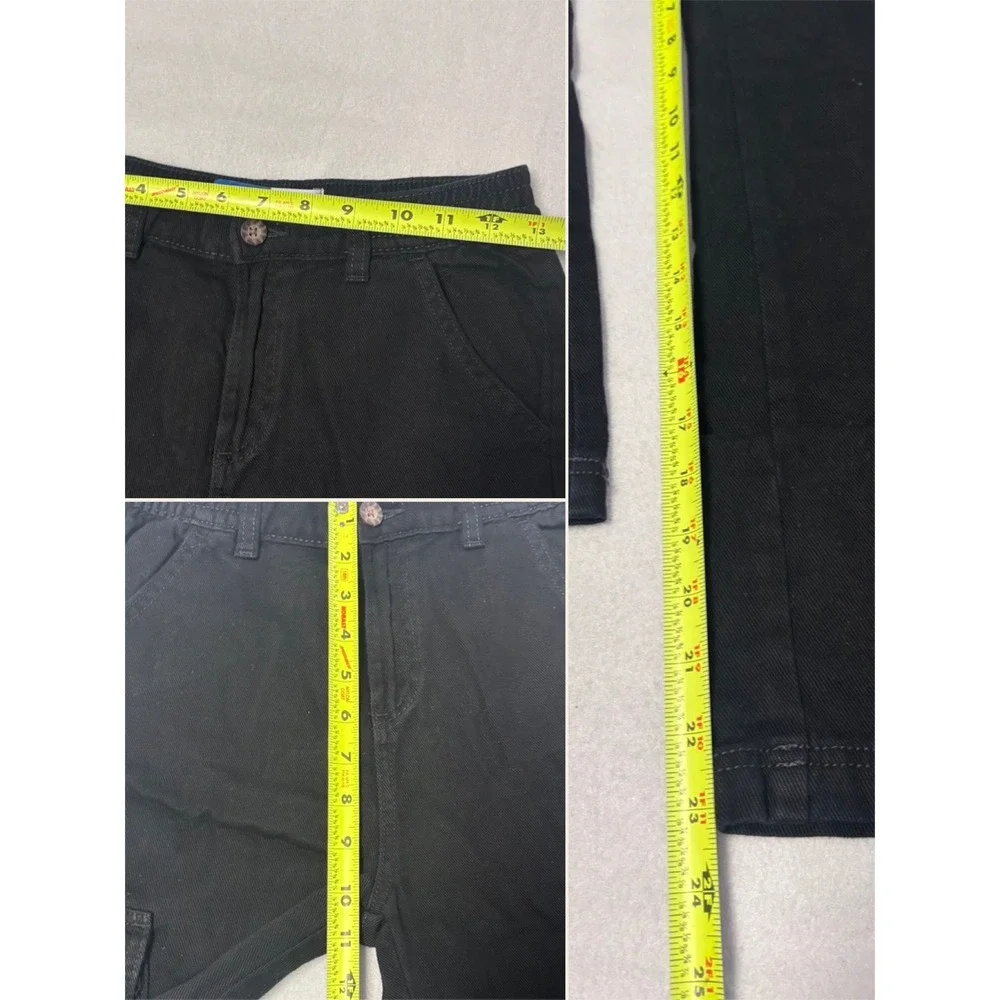 Old Navy Kids L 10-12 Cargo Pants Black Straight Leg Utility Gorpcore Streetwear